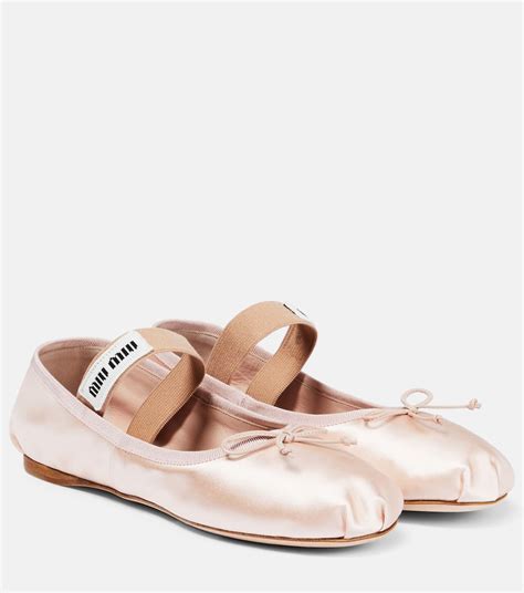 miu miu pink ballet flats|midi miu flat sandals.